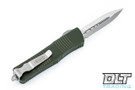 Microtech 138-4OD Troodon D/E - OD Green Handle - Satin Blade