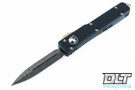 Microtech 122-16 Ultratech D/E Damascus - Black Handle