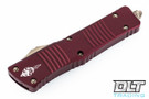 Microtech 219-13MR Combat Troodon Hellhound - Merlot Red Handle - Bronze Blade