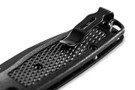 Benchmade Bugout 535 CF Elite all black pocket knife showing deep carry pocket clip