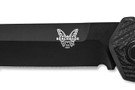 Benchmade 8551BK Mediator knife showing the Benchmade Butterfly logo.