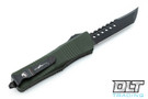 Microtech 619-1DLCTODS Troodon Hellhound - OD Green Handle - DLC Blade