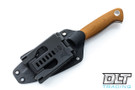 Krein Panfish - Natural Canvas Micarta - Black Liners - Black Pins - Kydex Sheath