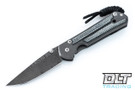 Chris Reeve Small Sebenza 21 - Ladder Damascus - Black Micarta Inlay