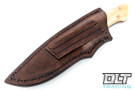 W.A Surls Antiqued Frontier Loveless Style Dropped Hunter - Bone - Black Liners - #38062