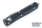 Microtech 122-10DBK Ultratech D/E - Distressed Black Handle - Apocalyptic Blade