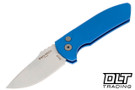 Pro-Tech SBR - Blue Handle - Stonewashed Blade