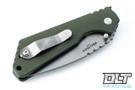 Pro-Tech Strider SnG - Green Handle - Stonewashed Blade