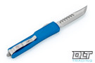 Microtech 419-10BLS UTX-70 Hellhound - Blue Handle - Stonewashed Blade - Signature Series