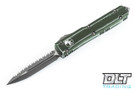 Microtech 122-12DOD Ultratech D/E - Distressed OD Green Handle - Apocalyptic Blade