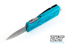 Microtech 157-10TQ Exocet - Turquoise Handle - Stonewashed Blade