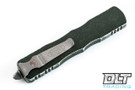 Microtech 227-10DOD Dirac Delta D/E - Distressed OD Green Handle - Apocalyptic Blade