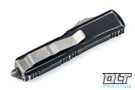 Microtech 232-12DBK UTX-85 D/E - Distressed Black Handle - Apocalyptic Blade