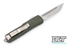 Microtech 233-11OD UTX-85 T/E - OD Green Handle - Stonewashed Blade