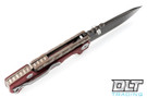 Demko MG AD15 20CV - Sculpted Red Micarta - Two-Tone Bronze Lockbar