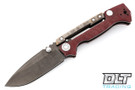 Demko MG AD15 20CV - Sculpted Red Micarta - Two-Tone Bronze Lockbar