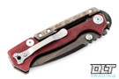 Demko MG AD15 20CV - Sculpted Red Micarta - Two-Tone Bronze Lockbar