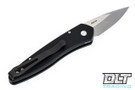 Pro-Tech Half-Breed - Black Handle - Carbon Fiber Inlay - Two Tone Blade