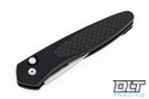 Pro-Tech Half-Breed - Black Handle - Carbon Fiber Inlay - Two Tone Blade