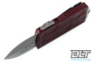 Microtech 157-10APMR Exocet - Merlot Red Handle - Apocalyptic Blade