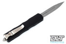 Microtech 227-12 Dirac Delta D/E - Black Handle - Stonewashed Blade