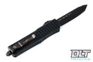 Microtech 144D-1DLC-1FR-DLC Combat Troodon Delta T/E - Black Frag Handle - Black DLC Blade
