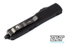 Microtech 123D-1DLC-1FR-DLC Ultratech Delta T/E - Black Frag Handle - Black DLC Blade