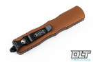 Microtech 225-1TA Dirac D/E - Tan Handle - Black Blade