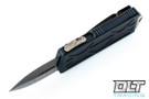 Microtech 157-1DLCBZ Exocet - Black Handle - Black DLC Blade - Bronze Hardware