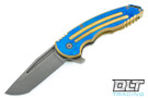 Jake Hoback Husky - Nitro-V Blade - Blue Handle - Bronze Accents
