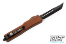 Microtech 419-1DLCTTAS UTX-70 Hellhound - Tan Handle - DLC Blade - Signature Series