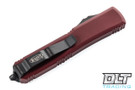 Microtech 121-2MR Ultratech S/E - Merlot Red Handle - Black Blade