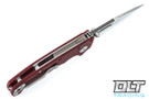 Demko MG AD20 20CV - Slotted Clip Point - Blood Red G-10