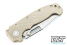 Demko MG AD20 20CV - Slotted Clip Point - Tan G-10