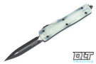 Microtech 147-1GTJGS UTX-70 D/E - Jade Green G-10 - Black Blade - Signature Series