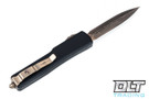 Microtech 147-16BRZCFS UTX-70 D/E - Carbon Fiber - Bronze Damascus Blade - Signature Series