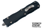 Microtech 227-10 Dirac Delta D/E - Black Handle - Stonewashed Blade