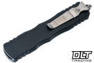 Microtech 227-11 Dirac Delta D/E - Black Handle - Stonewashed Blade