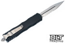 Microtech 227-11 Dirac Delta D/E - Black Handle - Stonewashed Blade