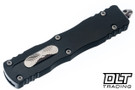 Microtech 227-11 Dirac Delta D/E - Black Handle - Stonewashed Blade
