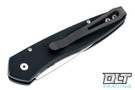Pro-Tech Newport - Black Handle - Stonewashed Blade - Left Handed
