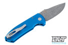 Pro-Tech SBR - Blue Handle - Acid Washed Blade