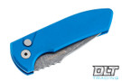 Pro-Tech SBR - Blue Handle - Acid Washed Blade