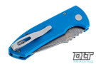 Pro-Tech SBR - Blue Handle - Acid Washed Blade