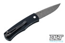Pro-Tech Magic BR-1 Bolster Release - Black Handle - Ivory Micarta Inlay - Damascus Blade
