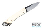 W.A Surls Drifter - Faux Ivory - Black Liners - Curly Q Pommel - #8068