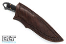 W.A Surls Frontier Hunter - Bog Oak - Black & White Liners - Curly Q Pommel - #8070