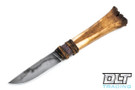 W.A Surls Trapper - Deer Bone - Copper & Rawhide Wrap - #8075