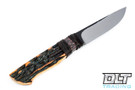 W.A Surls Stekoa LITE - Amber Stag Bone - Copper & Rawhide Wrap - #8076
