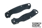 RGT Spyderco Paramilitary 2 Scale Set - Double Black Canvas Micarta
